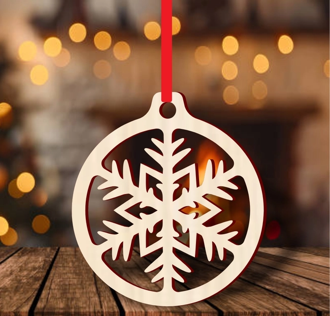 Christmas ornament with snowflake