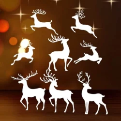 Christmas reindeer window stickers