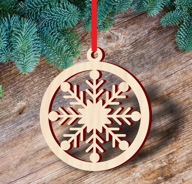 Christmas snowflake ball ornament