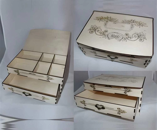 Compartment box with drawer