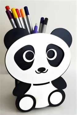 Cute Panda Pen Holder Box for Kids