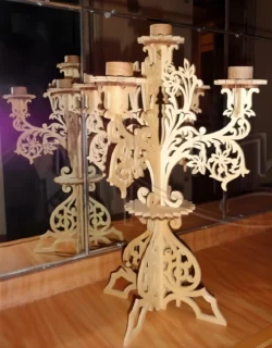 Decorative candlestick centerpiece for 5 candles