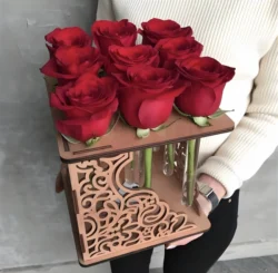 Decorative flower flask stand