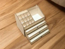 Desk storage box with drawers