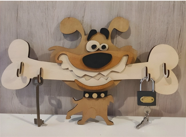 Dog Wall Key Holder Keyring Hanger