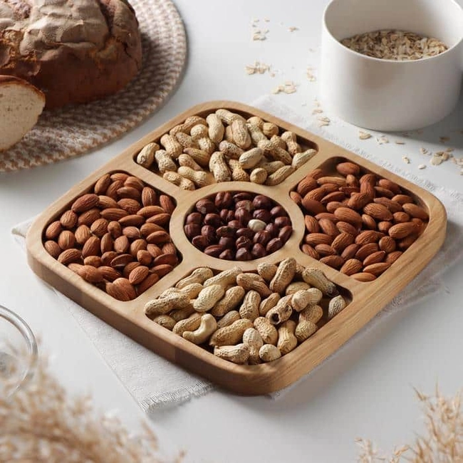 Dry Fruit Tray with Sections Circle and Square Collection