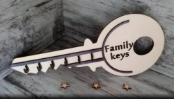 Ey shaped key holder for wall