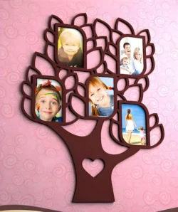 Family Love Tree with 5 Frames