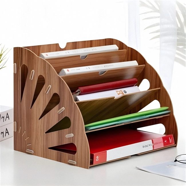 Fan Shaped Desk File Folder Organizer