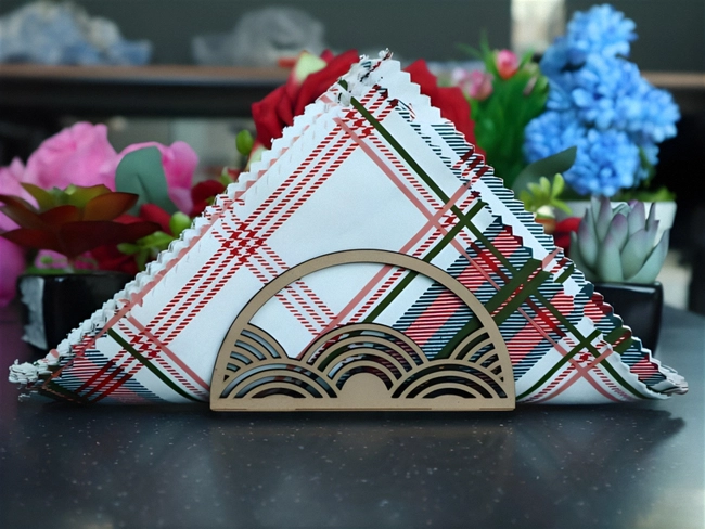 Fancy napkin holder table decor