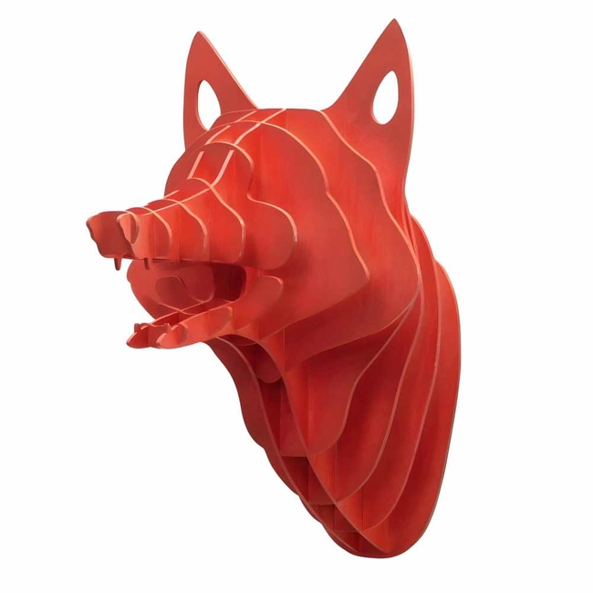 Fox head 3d wooden puzzle for wall decoration