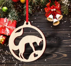 Fox love christmas ornament