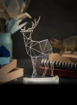 Geometric deer night light