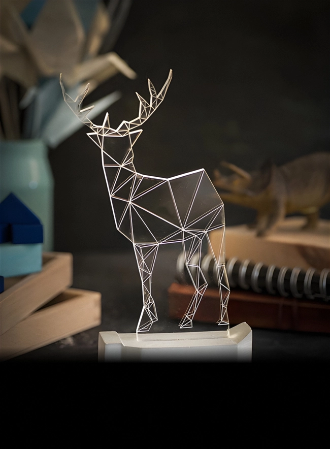 Geometric deer night light