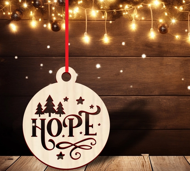 Hope christmas bauble ornament