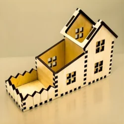 House shaped desk organizer caddy