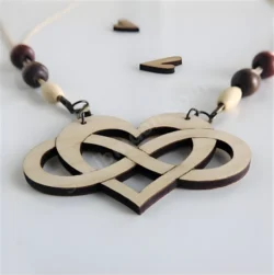 Infinity Love Wooden Necklace