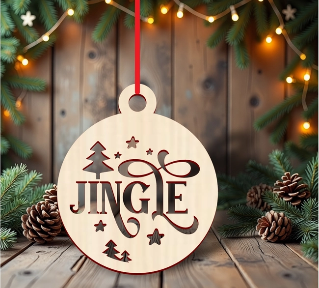 Jingle christmas bauble ornament