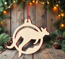 Kangaroo christmas ornament