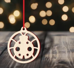 Ladybug christmas ball ornament