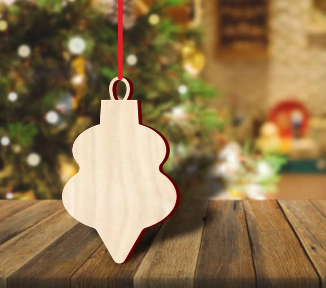 Light bulb christmas ornament