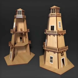 Lighthouse 3d wooden model puzzle kit