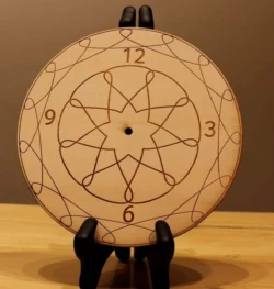 Lines on the dial engraved clock