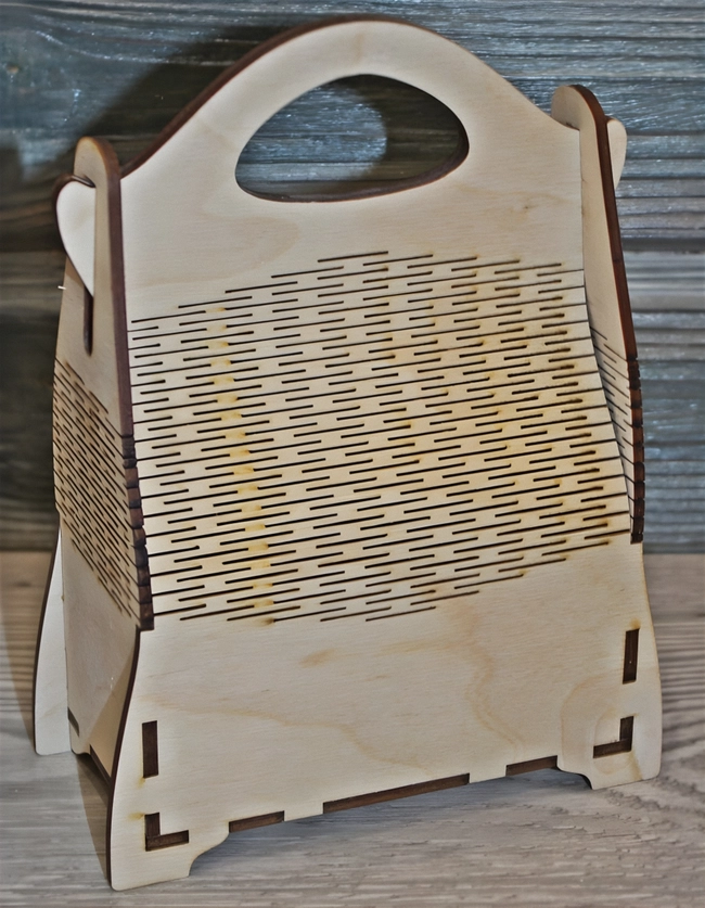 Living Hinge Wood Handbag