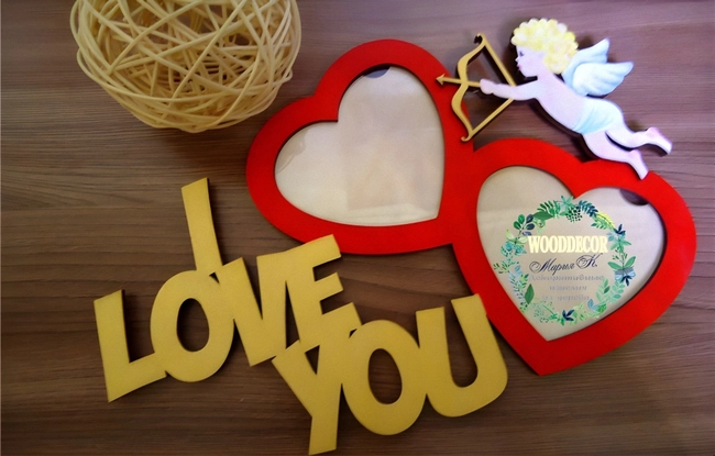 Love Heart Photo Frames with Angel