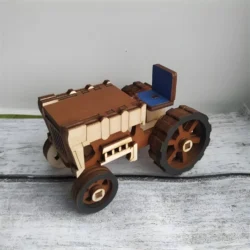 Miniature Tractor Wooden Model