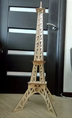 Miniature Wooden Eiffel Tower Model