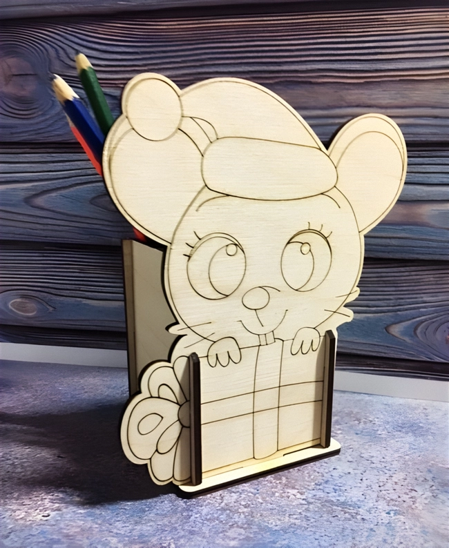 Mouse pencil holder