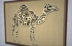 Multilayer Camel Wood Wall Art