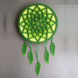 Multilayer dreamcatcher mandala wall decor lase