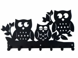 Owl Key Holder with 7 Hooks