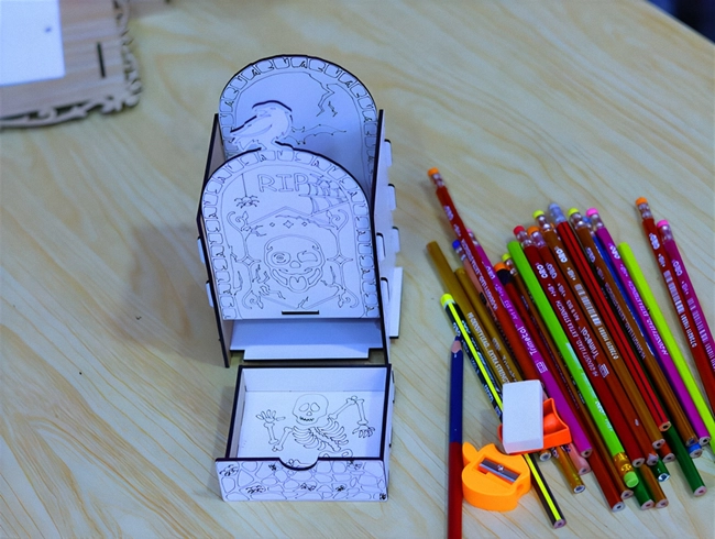 Pen holder template haunted pencil organizer