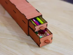 Pencil holder template wooden pen case