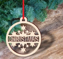 Personalized christmas bauble with stars