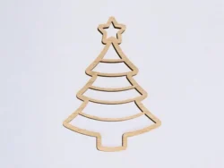 Pine tree christmas star ornament