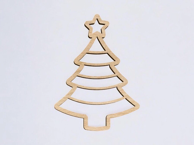 Pine tree christmas star ornament