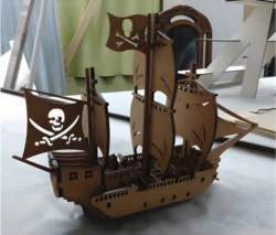 Pirate Sailing Ship 3D Wooden Model Kit