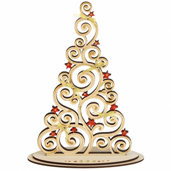 Plywood christmas tree on stand