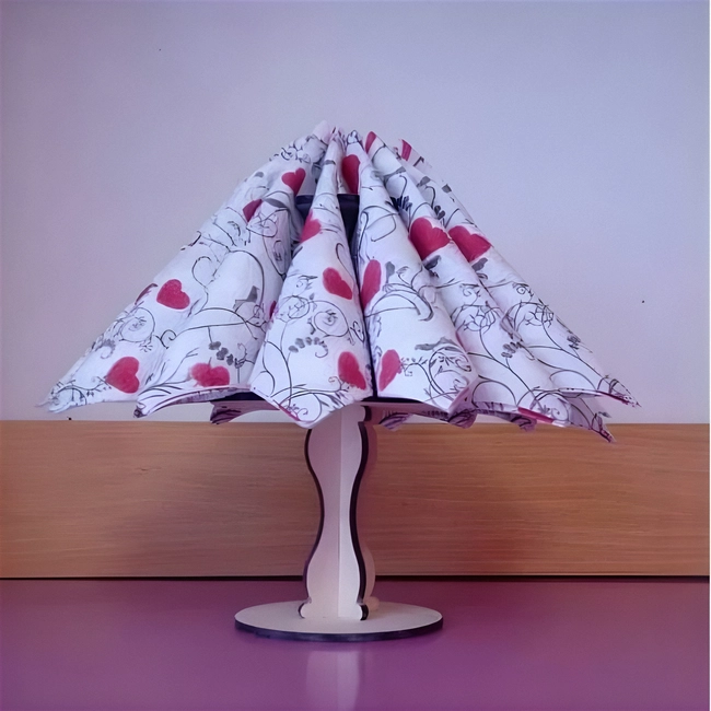 Plywood napkin holder table lamp