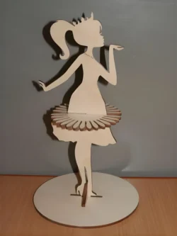 Plywood princess napkin holder doll tissue paper stand