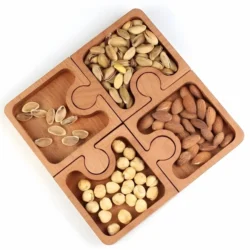 Puzzle Joint Appetizer Plate 4 Parts Tray