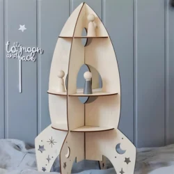 Rocket Shaped Standing Shelf