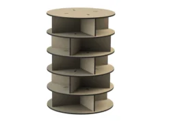 Rotating shoe rack tower