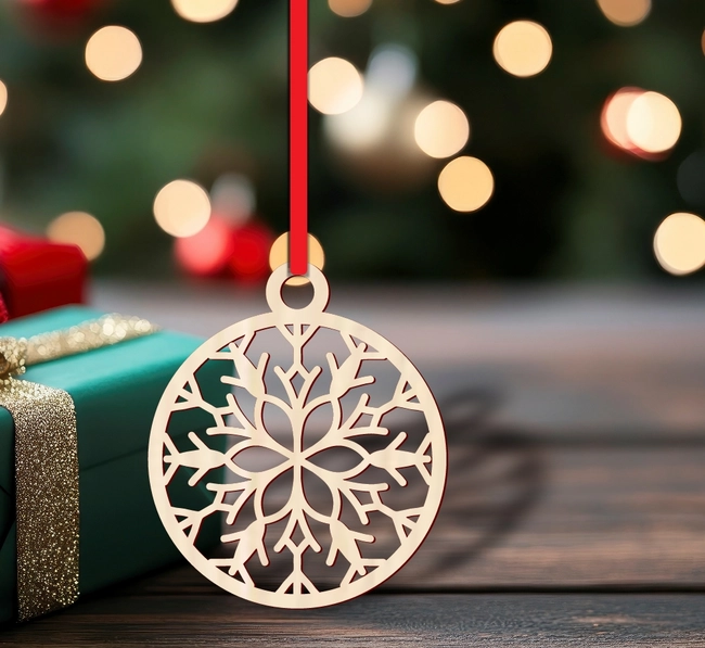 Round christmas tree ornament