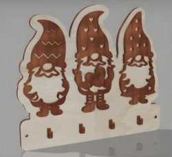 Santa Claus Wooden Wall Key Holder