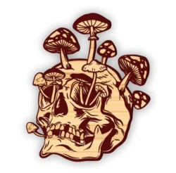 Skull with mushroom